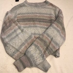 Striped crop top sweater